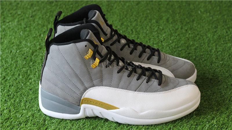 Authenitc Air Jordan 12 Retro UNC Grey Gold